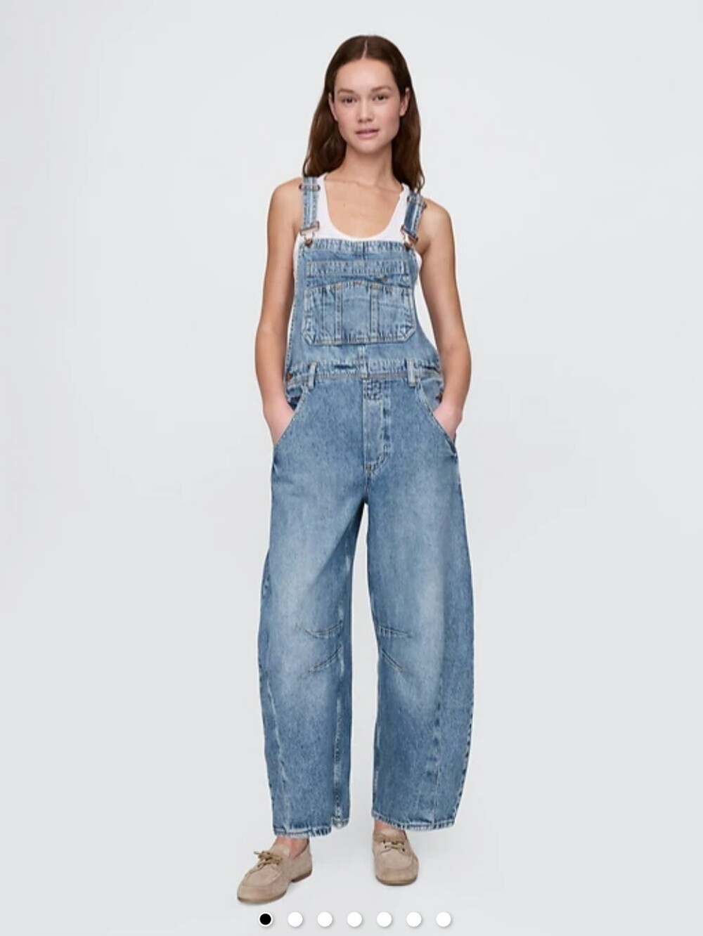 GAP Ultrasoft Denim Horseshoe Overalls
